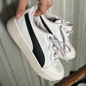 Puma White and Black Sneakers